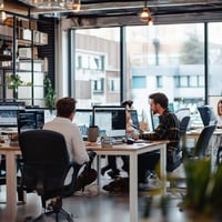 escritório de uma agência de marketing digital