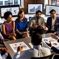 grupo composto por analistas de marketing
