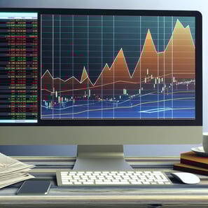 Gráficos de ações e mercado financeiro