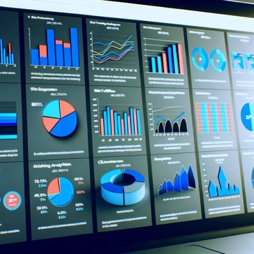 Painel de análise de dados de marketing