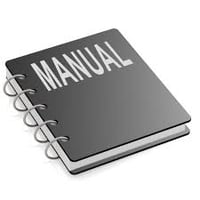 um caderno de capa preta escrito manual na frente